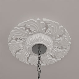 Ekena Millwork - CM14NE_P - Endurathane Needham Ceiling Medallion, 14 5/8"OD x 2 1/4"P (Fits Canopies up to 4 1/4")