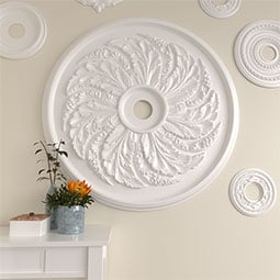 Ekena Millwork - CM42SK_P - Endurathane Sellek Ceiling Medallion, 42 1/8"OD x 1 7/8"P (Fits Canopies up to 9")