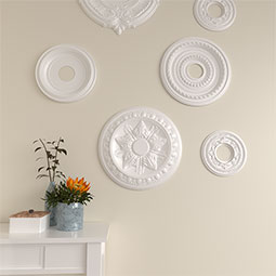 Ekena Millwork - CM17EX_P - Endurathane Exeter Ceiling Medallion, 17 3/4"OD x 1 1/8"P (Fits Canopies up to 3 1/8")