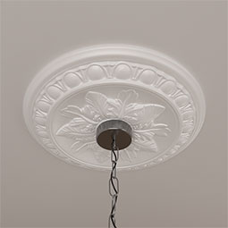Ekena Millwork - CM17EX_P - Endurathane Exeter Ceiling Medallion, 17 3/4"OD x 1 1/8"P (Fits Canopies up to 3 1/8")