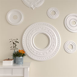 Ekena Millwork - CM29AT_P - Endurathane Anthony Ceiling Medallion, 29 3/8"OD x 11 5/8"ID x 1 1/8"P (Fits Canopies up to 11 5/8")
