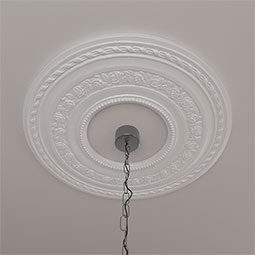 Ekena Millwork - CM29AT_P - Endurathane Anthony Ceiling Medallion, 29 3/8"OD x 11 5/8"ID x 1 1/8"P (Fits Canopies up to 11 5/8")