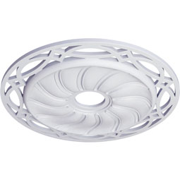 Ekena Millwork - CM26LO_P - Endurathane Loera Ceiling Medallion, 26 5/8"OD x 4 1/2"ID x 1 3/8"P (Fits Canopies up to 6 1/4")