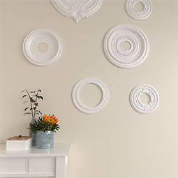 Ekena Millwork - CM12AD_P - Endurathane Andrea Ceiling Medallion, 12"OD x 8"ID x 1/2"P (Fits Canopies up to 8")