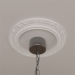 Ekena Millwork - CM12AD_P - Endurathane Andrea Ceiling Medallion, 12"OD x 8"ID x 1/2"P (Fits Canopies up to 8")