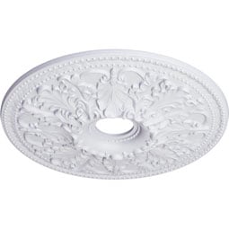 Ekena Millwork - CM23AS_P - Endurathane Ashley Ceiling Medallion, 23 7/8"OD x 4"ID x 2 1/8"P (Fits Canopies up to 4 3/4")