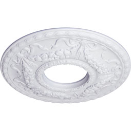 Ekena Millwork - CM26HU_P - Endurathane Hurley Ceiling Medallion, 22 1/8"OD x 7 1/4"ID x 1 3/4"P (Fits Canopies up to 7 1/4")