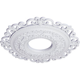 Ekena Millwork - CM22OR_P - Endurathane Orrington Ceiling Medallion, 22"OD x 6 1/4"ID x 1 3/4"P (Fits Canopies up to 6 1/4")