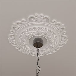 Ekena Millwork - CM22OR_P - Endurathane Orrington Ceiling Medallion, 22"OD x 6 1/4"ID x 1 3/4"P (Fits Canopies up to 6 1/4")