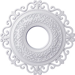 Ekena Millwork - CM22OR_P - Endurathane Orrington Ceiling Medallion, 22"OD x 6 1/4"ID x 1 3/4"P (Fits Canopies up to 6 1/4")