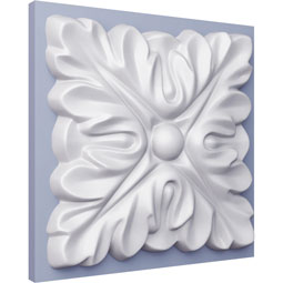 Ekena Millwork - ROS03X03OD - Endurathane Odessa Square Rosette, 3 7/8"W x 3 7/8"H x 5/8"P, Factory Primed