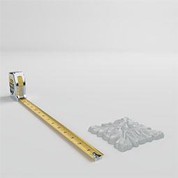 Ekena Millwork - ROS03X03OD - Endurathane Odessa Square Rosette, 3 7/8"W x 3 7/8"H x 5/8"P, Factory Primed