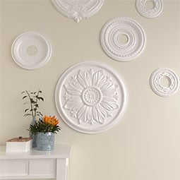 Ekena Millwork - CM23KA_P - Endurathane Kaya Ceiling Medallion, 23 5/8"OD x 1 1/2"P (Fits Canopies up to 5 1/4")