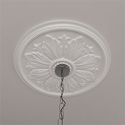 Ekena Millwork - CM23KA_P - Endurathane Kaya Ceiling Medallion, 23 5/8"OD x 1 1/2"P (Fits Canopies up to 5 1/4")