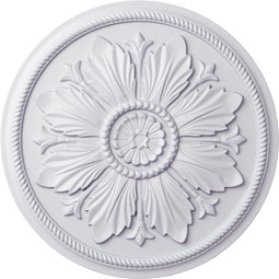 Ekena Millwork - CM23KA_P - Endurathane Kaya Ceiling Medallion, 23 5/8"OD x 1 1/2"P (Fits Canopies up to 5 1/4")