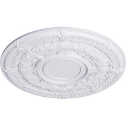 Ekena Millwork - CM33DA_P - Endurathane Dauphine Ceiling Medallion, 33 7/8"OD x 1 3/8"P (Fits Canopies up to 13 1/4")