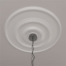 Ekena Millwork - CM24RE_P - Endurathane Traditional Reece Ceiling Medallion, 24 3/8"OD x 1 1/8"P (Fits Canopies up to 5 7/8")