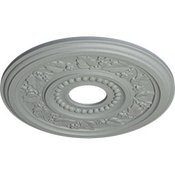 Ekena Millwork - CM16GN_P - Endurathane Genevieve Ceiling Medallion, 16 1/8"OD x 3 1/2"ID x 7/8"P (Fits Canopies up to 3 1/2")