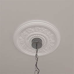 Ekena Millwork - CM16GN_P - Endurathane Genevieve Ceiling Medallion, 16 1/8"OD x 3 1/2"ID x 7/8"P (Fits Canopies up to 3 1/2")