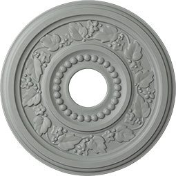 Ekena Millwork - CM16GN_P - Endurathane Genevieve Ceiling Medallion, 16 1/8"OD x 3 1/2"ID x 7/8"P (Fits Canopies up to 3 1/2")