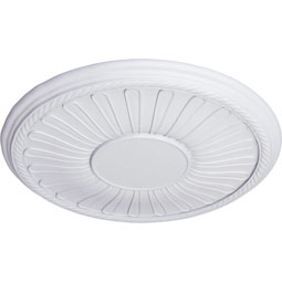 Ekena Millwork - CM22LN_P - Endurathane Leandros Ceiling Medallion, 19 7/8"OD x 1 1/4"P (Fits Canopies up to 6 3/8")