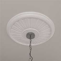 Ekena Millwork - CM22LN_P - Endurathane Leandros Ceiling Medallion, 19 7/8"OD x 1 1/4"P (Fits Canopies up to 6 3/8")