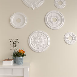 Ekena Millwork - CM16ER_P - Endurathane Emeryville Ceiling Medallion, 16 7/8"OD x 5/8"P