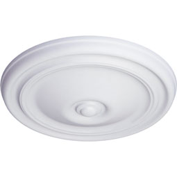 Ekena Millwork - CM12RE_P - Endurathane Reece Ceiling Medallion, 12"OD x 1 3/4"P (Fits Canopies up to 2 3/8")