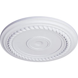 Ekena Millwork - CM18AL_P - Endurathane Alexandria Rope Ceiling Medallion, 19 5/8"OD x 1 1/2"P (Fits Canopies up to 4 5/8")