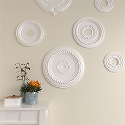 Ekena Millwork - CM18AL_P - Endurathane Alexandria Rope Ceiling Medallion, 19 5/8"OD x 1 1/2"P (Fits Canopies up to 4 5/8")