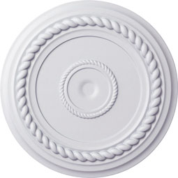 Ekena Millwork - CM18AL_P - Endurathane Alexandria Rope Ceiling Medallion, 19 5/8"OD x 1 1/2"P (Fits Canopies up to 4 5/8")