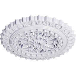 Ekena Millwork - CM18SK_P - Endurathane Sellek Ceiling Medallion, 18 1/2"OD x 7/8"ID x 1 1/2"P (Fits Canopies up to 1 1/8")