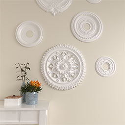 Ekena Millwork - CM21YO_P - Endurathane York Ceiling Medallion, 21 5/8"OD x 2 1/2"P (Fits Canopies up to 3 5/8")