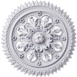 Ekena Millwork - CM21YO_P - Endurathane York Ceiling Medallion, 21 5/8"OD x 2 1/2"P (Fits Canopies up to 3 5/8")