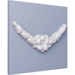 Ekena Millwork - ONL04X02SO - Endurathane Southampton Swag Onlay, 4 1/8"W x 2"H x 3/8"P, Factory Primed