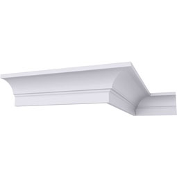 Ekena Millwork - MLD01X01X02BE - Endurathane Bedford Cove Mini Crown Moulding, 1 1/2"H x 1 1/2"P x 2 1/4"F x 94 1/2"L, Factory Primed