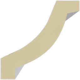 Ekena Millwork - MLD01X01X02AS - Endurathane Ashford Mini Crown Moulding, 1 1/2"H x 1 1/2"P x 2 1/8"F x 94 1/2"L, Factory Primed