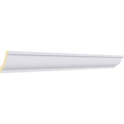 Ekena Millwork - MLD01X01X02AS - Endurathane Ashford Mini Crown Moulding, 1 1/2"H x 1 1/2"P x 2 1/8"F x 94 1/2"L, Factory Primed