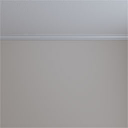 Ekena Millwork - MLD01X01X02AS - Endurathane Ashford Mini Crown Moulding, 1 1/2"H x 1 1/2"P x 2 1/8"F x 94 1/2"L, Factory Primed