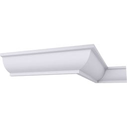 Ekena Millwork - MLD01X01X02AS - Endurathane Ashford Mini Crown Moulding, 1 1/2"H x 1 1/2"P x 2 1/8"F x 94 1/2"L, Factory Primed