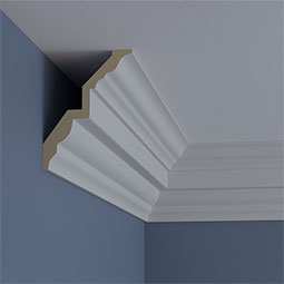 Ekena Millwork - MLD06X04X07AX - Endurathane Alexa Crown Moulding, 6 1/4"H x 4 3/4"P x 7 7/8"F x 94 1/2"L, Factory Primed