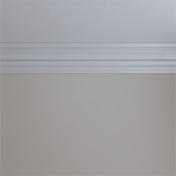 Ekena Millwork - MLD06X04X07AX - Endurathane Alexa Crown Moulding, 6 1/4"H x 4 3/4"P x 7 7/8"F x 94 1/2"L, Factory Primed