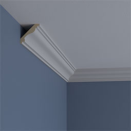 Ekena Millwork - MLD02X02X01AR - Endurathane Artis Crown Moulding, 2 3/4"H x 2 1/2"P x 3 3/4"F x 94 1/2"L, Factory Primed
