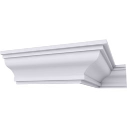 Ekena Millwork - MLD02X02X01AR - Endurathane Artis Crown Moulding, 2 3/4"H x 2 1/2"P x 3 3/4"F x 94 1/2"L, Factory Primed