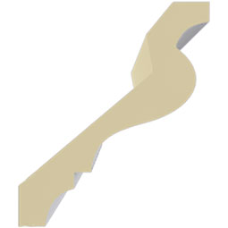 Ekena Millwork - MLD02X02X03AT - Endurathane Anthony Crown Moulding, 2 1/2"H x 2 1/8"P x 3 3/4"F x 94 1/2"L, Factory Primed