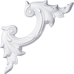 Ekena Millwork - PML14X14TI - Endurathane Tirana Panel Moulding Corner, 15 1/4"W x 14 1/4"H x 1 1/4"P (matches moulding PML01X00TI), Factory Primed