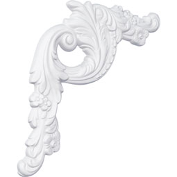 Ekena Millwork - PML16X18TI-L - Endurathane Tirana Panel Moulding Corner, 17 1/2"W x 18 1/8"H x 1 1/4"P, Left (matches moulding PML01X00TI), Factory Primed