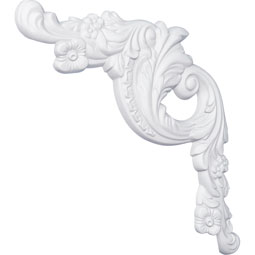 Ekena Millwork - PML16X18TI-R - Endurathane Tirana Panel Moulding Corner, 17 1/2"W x 18 1/8"H x 1 1/4"P, Right (matches moulding PML01X00TI), Factory Primed