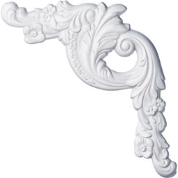 Ekena Millwork - PML16X18TI-R - Endurathane Tirana Panel Moulding Corner, 17 1/2"W x 18 1/8"H x 1 1/4"P, Right (matches moulding PML01X00TI), Factory Primed