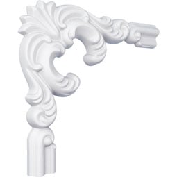 Ekena Millwork - PML10X10SE-1 - Endurathane Seville Panel Moulding Corner, 10"W x 10"H x 1 1/8"P (matches moulding PML01X00SE), Factory Primed